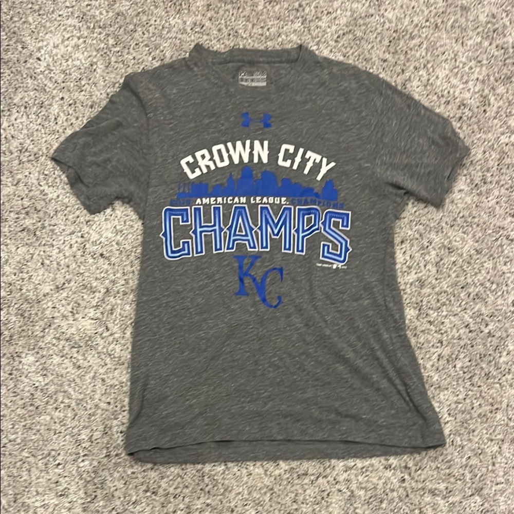 Kanas City Royals 2015 AL champs Gray T-Shirt size small